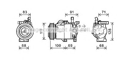 Imagine Compresor, climatizare AVA QUALITY COOLING KAK144