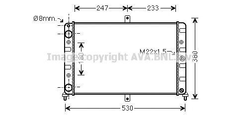 Imagine Radiator, racire motor AVA QUALITY COOLING LA2008