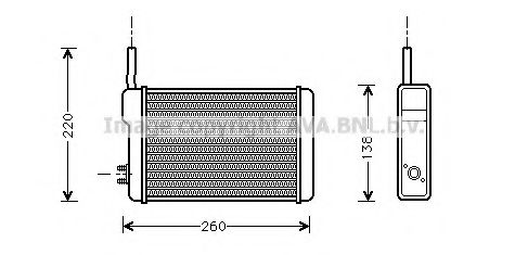 Imagine Schimbator caldura, incalzire habitaclu AVA QUALITY COOLING LA6013