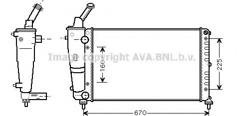 Imagine Radiator, racire motor AVA QUALITY COOLING LC2081