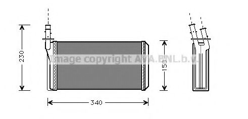 Imagine Schimbator caldura, incalzire habitaclu AVA QUALITY COOLING LC6074