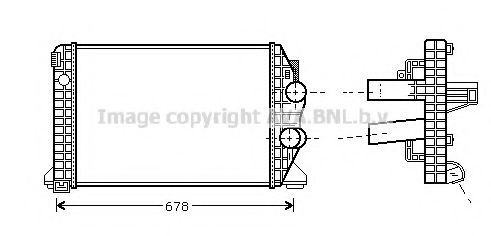 Imagine Intercooler, compresor AVA QUALITY COOLING ME4166