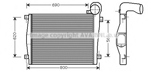 Imagine Intercooler, compresor AVA QUALITY COOLING ME4186