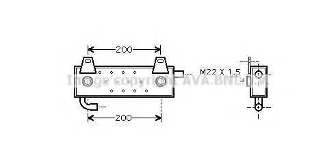 Imagine Radiator ulei, ulei motor AVA QUALITY COOLING MN3039