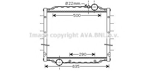 Imagine Radiator, racire motor AVA QUALITY COOLING MNA2045