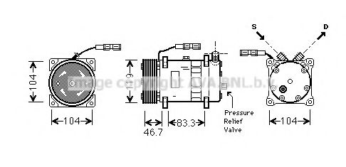 Imagine Compresor, climatizare AVA QUALITY COOLING MNAK048