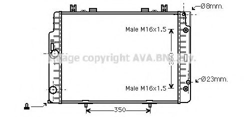 Imagine Radiator, racire motor AVA QUALITY COOLING MS2132