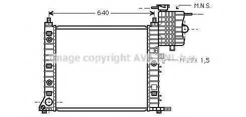 Imagine Radiator, racire motor AVA QUALITY COOLING MS2216