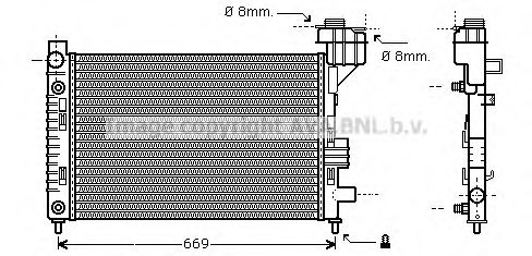 Imagine Radiator, racire motor AVA QUALITY COOLING MS2248