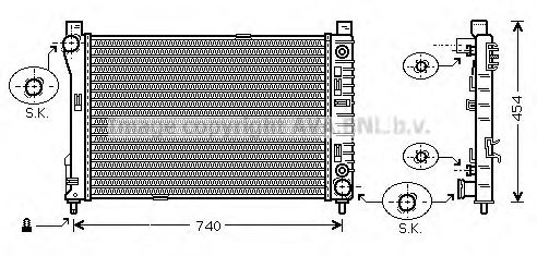 Imagine Radiator, racire motor AVA QUALITY COOLING MS2286