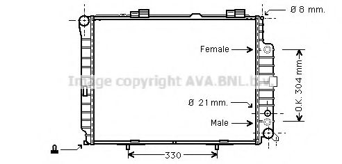 Imagine Radiator, racire motor AVA QUALITY COOLING MS2305