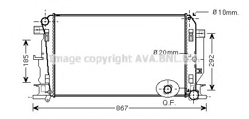 Imagine Radiator, racire motor AVA QUALITY COOLING MS2402