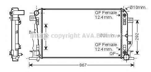 Imagine Radiator, racire motor AVA QUALITY COOLING MS2403