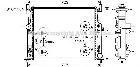 Imagine Radiator, racire motor AVA QUALITY COOLING MS2436