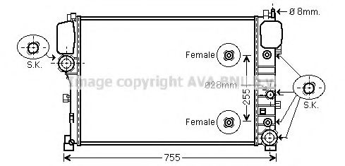 Imagine Radiator, racire motor AVA QUALITY COOLING MS2447