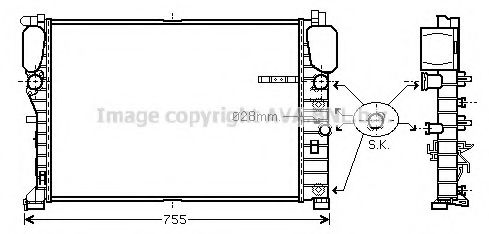 Imagine Radiator, racire motor AVA QUALITY COOLING MS2459