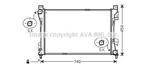 Imagine Radiator, racire motor AVA QUALITY COOLING MS2463