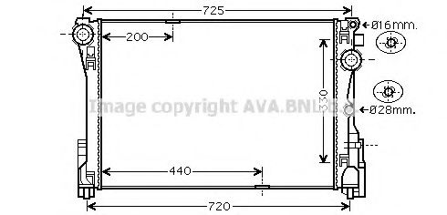 Imagine Radiator, racire motor AVA QUALITY COOLING MS2575