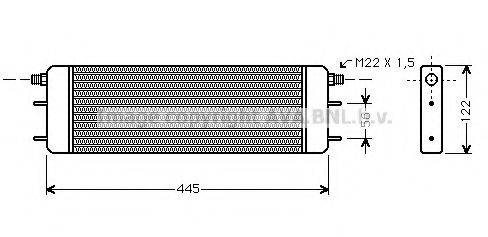 Imagine Radiator ulei, ulei motor AVA QUALITY COOLING MS3249