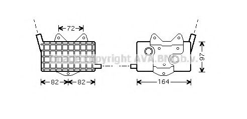 Imagine Radiator ulei, ulei motor AVA QUALITY COOLING MS3294