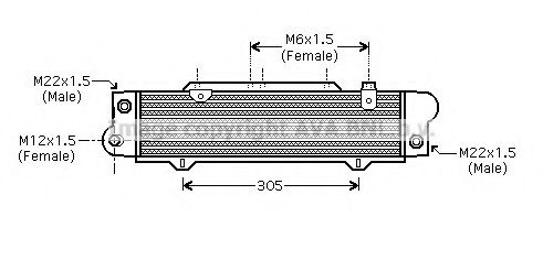 Imagine Radiator ulei, ulei motor AVA QUALITY COOLING MS3346