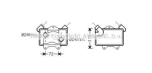 Imagine Radiator ulei, ulei motor AVA QUALITY COOLING MS3477