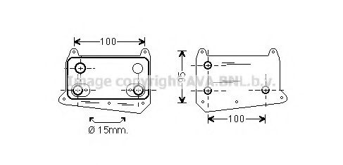 Imagine Radiator ulei, ulei motor AVA QUALITY COOLING MS3495