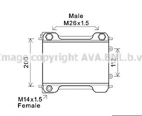 Imagine Radiator ulei, ulei motor AVA QUALITY COOLING MS3537