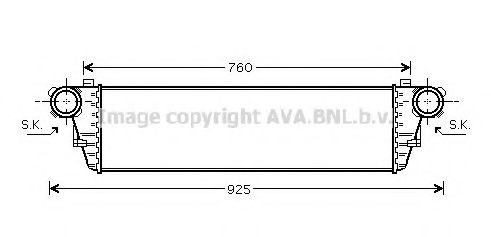 Imagine Intercooler, compresor AVA QUALITY COOLING MS4297