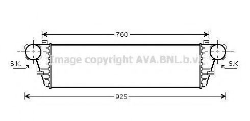 Imagine Intercooler, compresor AVA QUALITY COOLING MS4380