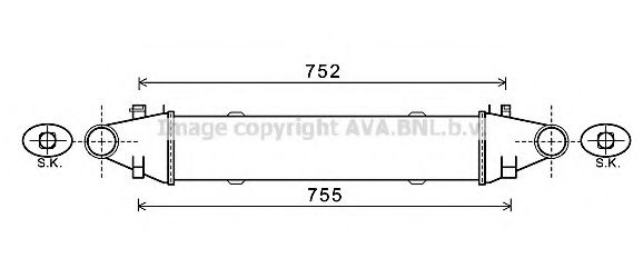 Imagine Intercooler, compresor AVA QUALITY COOLING MS4556