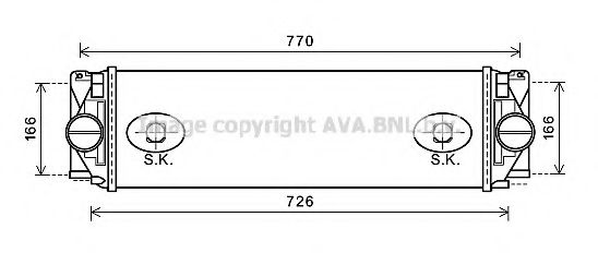 Imagine Intercooler, compresor AVA QUALITY COOLING MS4582