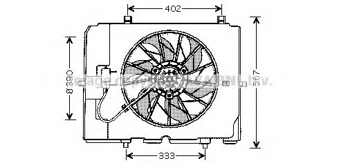 Imagine Ventilator, radiator AVA QUALITY COOLING MS7502