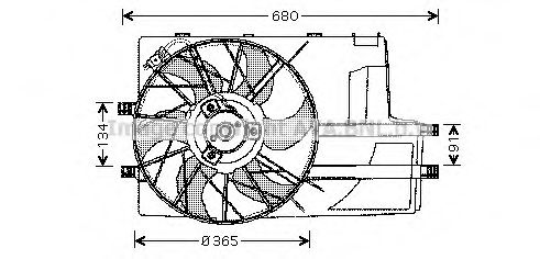 Imagine Ventilator, radiator AVA QUALITY COOLING MS7511