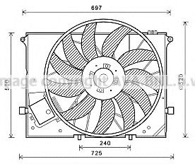 Imagine Ventilator, radiator AVA QUALITY COOLING MS7581