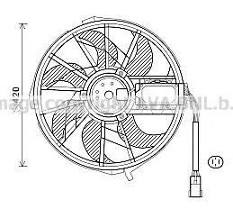 Imagine Ventilator, radiator AVA QUALITY COOLING MS7656