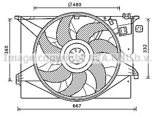 Imagine Ventilator, radiator AVA QUALITY COOLING MS7670