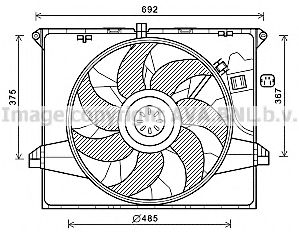 Imagine Ventilator, radiator AVA QUALITY COOLING MS7671