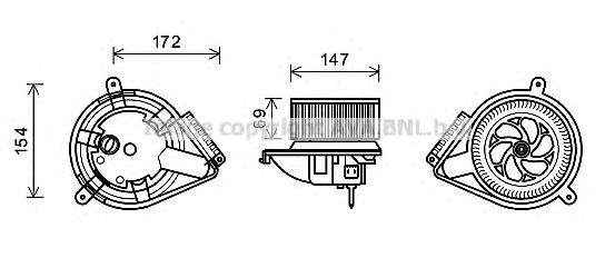 Imagine Electromotor, ventilatie interioara AVA QUALITY COOLING MS8616