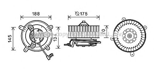 Imagine Electromotor, ventilatie interioara AVA QUALITY COOLING MS8621