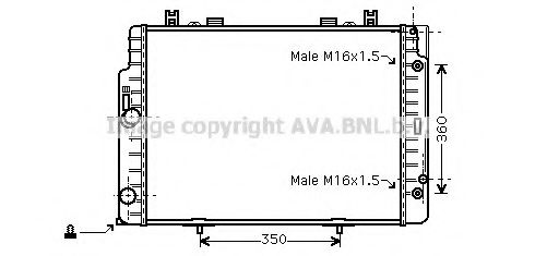 Imagine Radiator, racire motor AVA QUALITY COOLING MSA2132