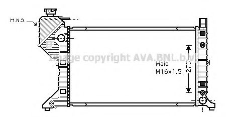 Imagine Radiator, racire motor AVA QUALITY COOLING MSA2182