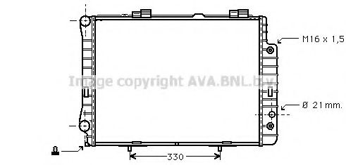 Imagine Radiator, racire motor AVA QUALITY COOLING MSA2190