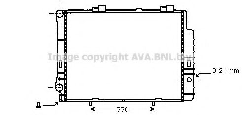 Imagine Radiator, racire motor AVA QUALITY COOLING MSA2192