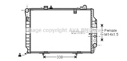 Imagine Radiator, racire motor AVA QUALITY COOLING MSA2203