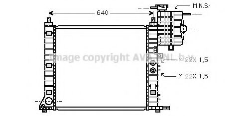 Imagine Radiator, racire motor AVA QUALITY COOLING MSA2218