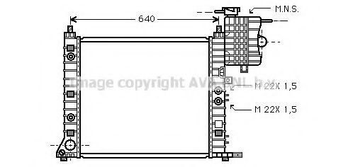 Imagine Radiator, racire motor AVA QUALITY COOLING MSA2243