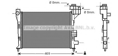 Imagine Radiator, racire motor AVA QUALITY COOLING MSA2247