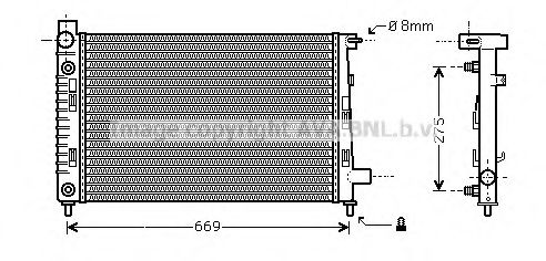 Imagine Radiator, racire motor AVA QUALITY COOLING MSA2282