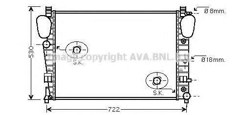 Imagine Radiator, racire motor AVA QUALITY COOLING MSA2309